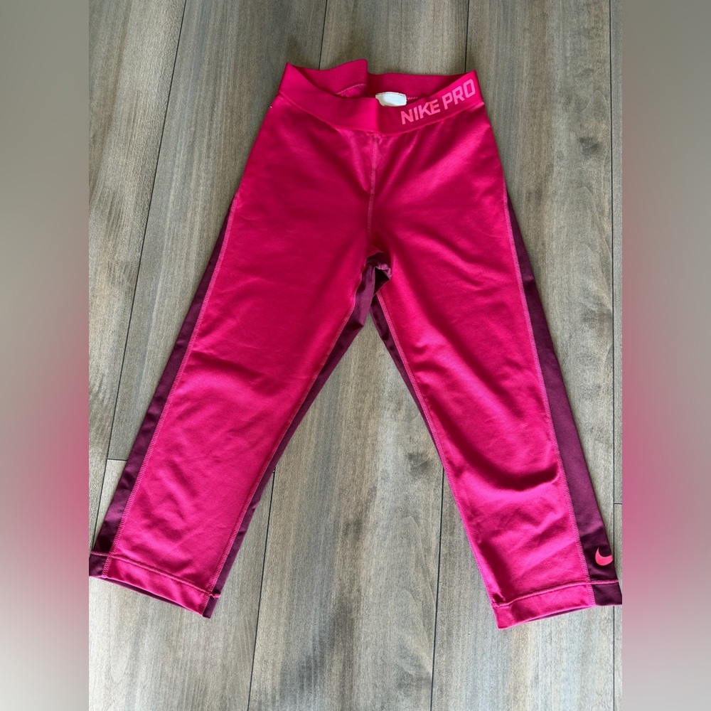 Nike Pro Hot Pink Athletic Leggings